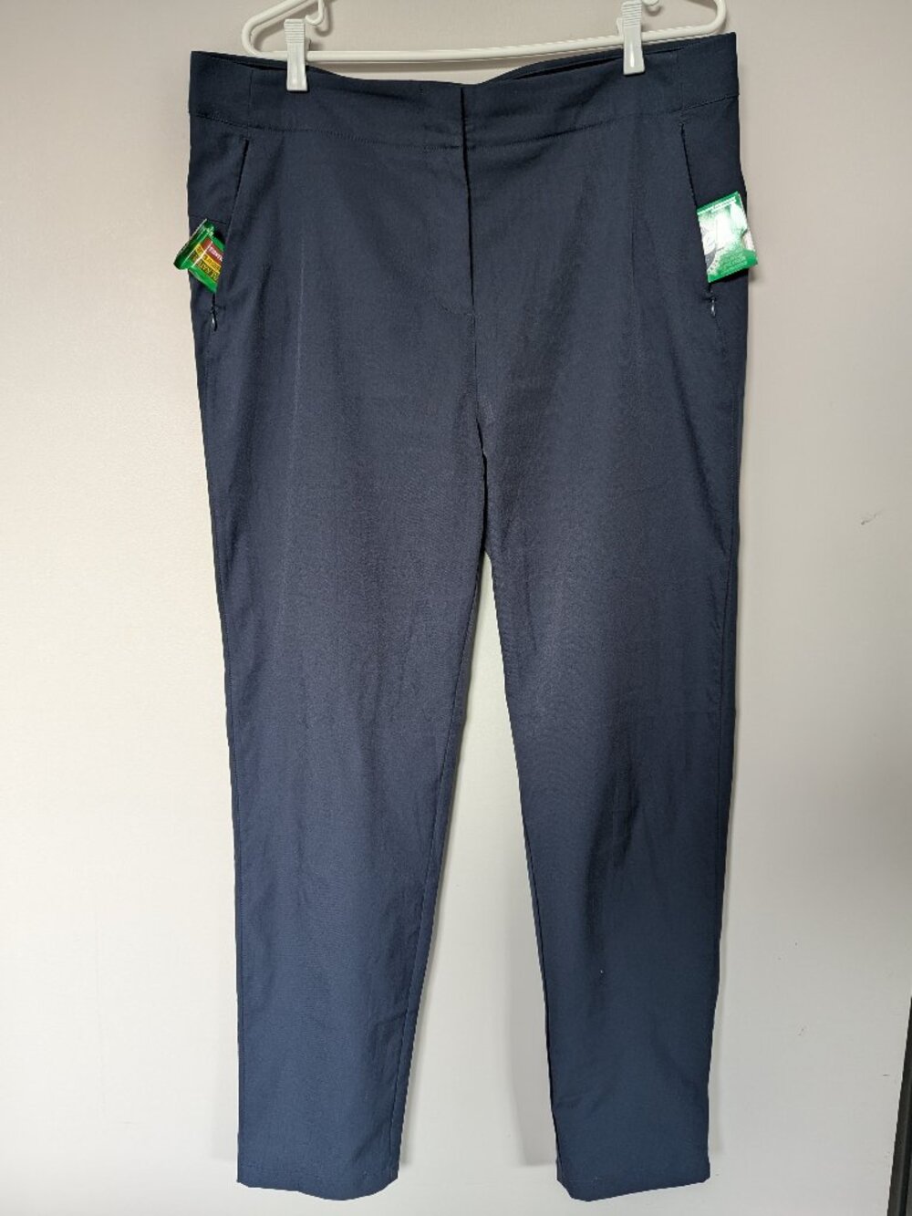 Lolë Essential Travel Pant Women's Sz 14 Gray Zipped Pockets